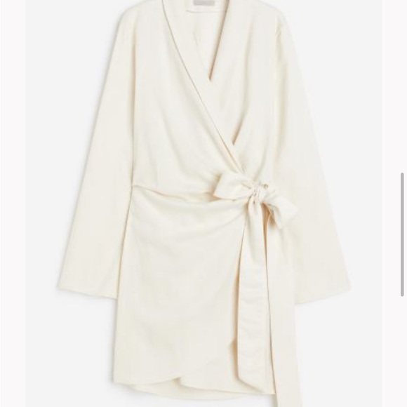 NWT - H&M linen blend wrap dress - Picture 2 of 4